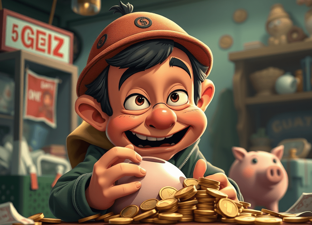 Geiz, der – chamtivost, lakota, skoupost, skrblení, lakomství 