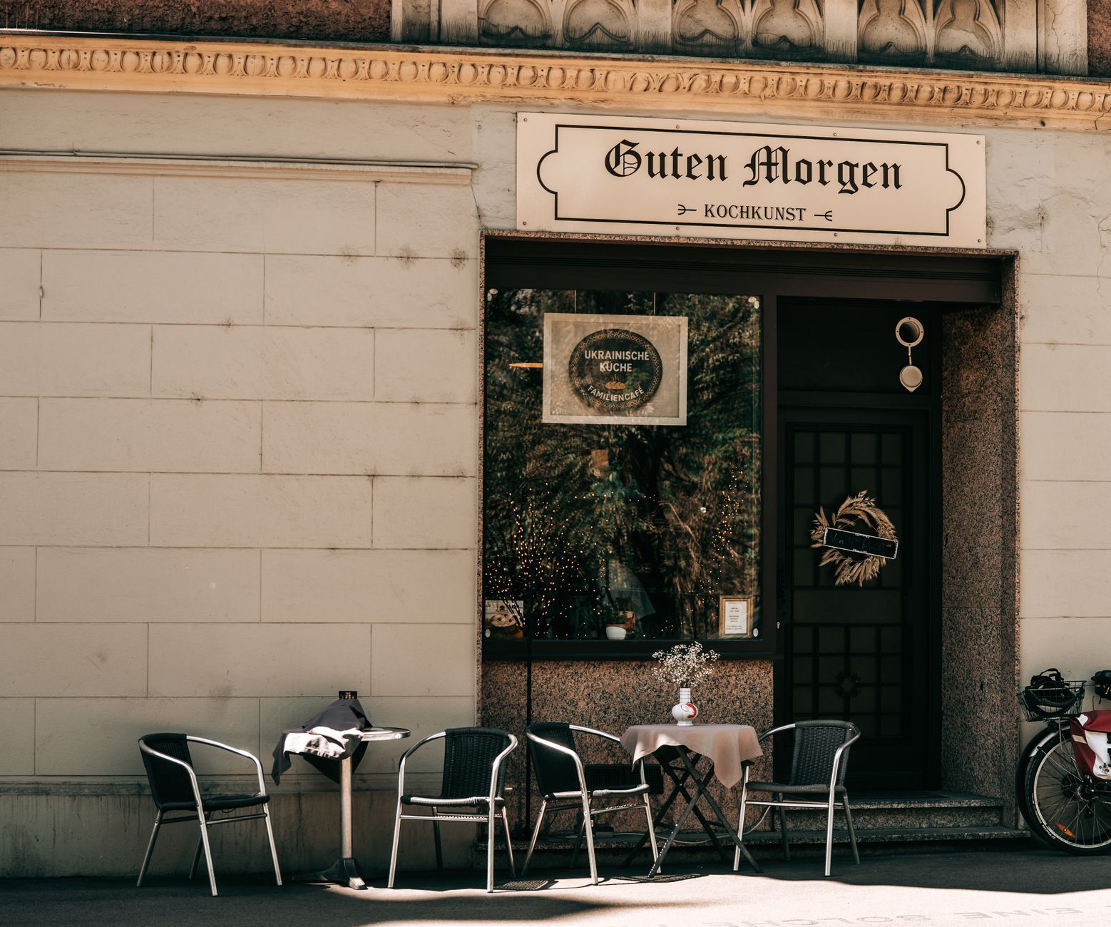 charming cafe front in graz austria