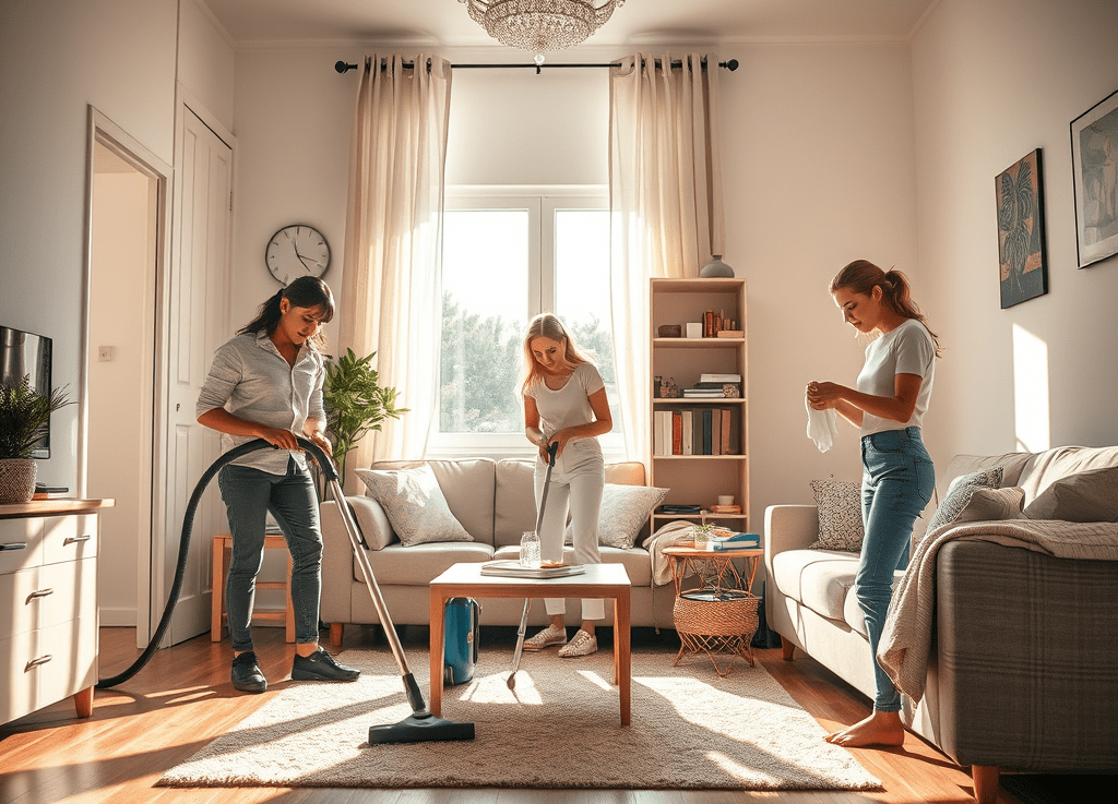 Uklízet, uklidit, poklidit