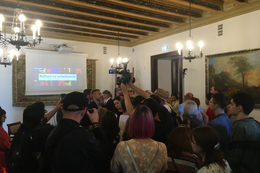 Setkání se Sviatlanou Cichanouskou, běloruští písmeníci, vězňové, poezie, Villa Decjusz