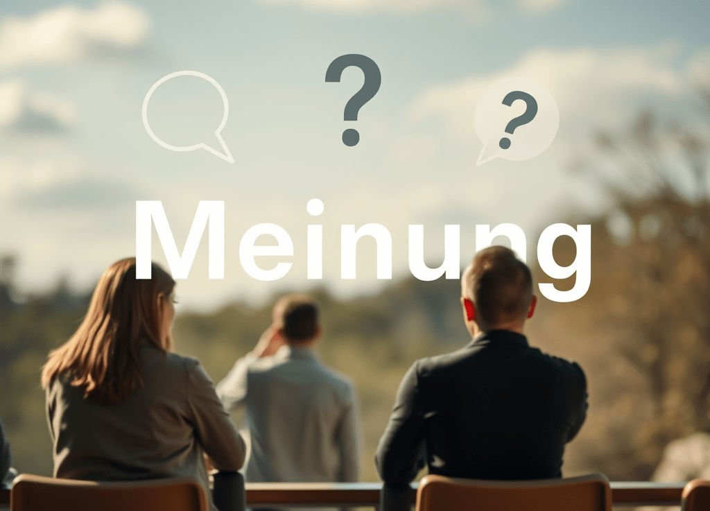 Meinung, die – mínění, názor (Ihre Meinung zählt für uns. – Váš názor je pro nás&nbsp;důležitý.)